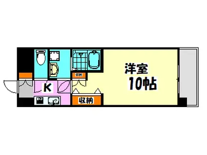 ルシエル仁保新町(1K/3階)の間取り写真