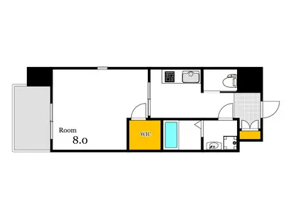 TREE TERRACE平和公園(1K/10階)の間取り写真