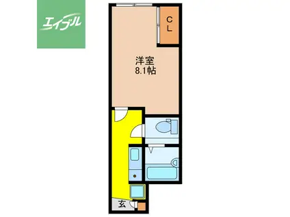 MOTOKOGAII(1K/2階)の間取り写真