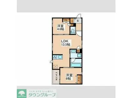 MAISON EXCIA(2LDK/1階)の間取り写真