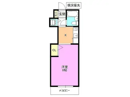 セトル東口ビル(ワンルーム/2階)の間取り写真