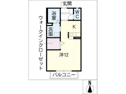 シャーメゾン庄内(ワンルーム/2階)の間取り写真