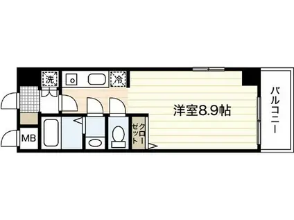 AXIS大塚西(ワンルーム/6階)の間取り写真