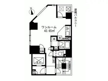 TRUST SHINOKACHIMACHI(ワンルーム/9階)の間取り写真