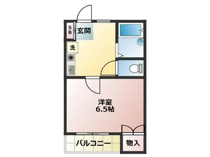 メゾン桐原(1K/2階)の間取り写真