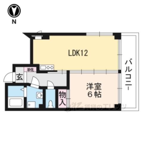 シャトーレスト(1LDK/3階)の間取り写真