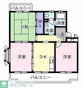 クレセントフジ B(3DK/1階)の間取り写真