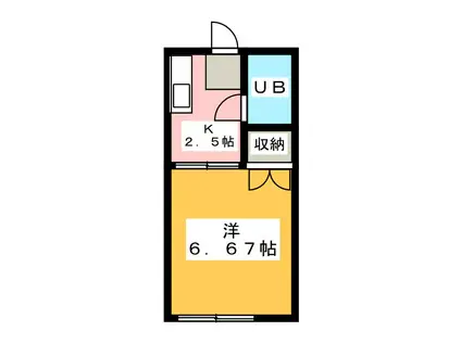 OMハイツ(1K/3階)の間取り写真