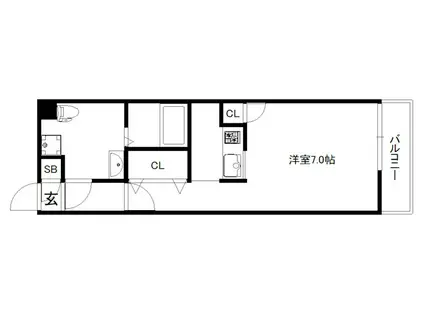 THE GARNET SUITE RESIDENCE 御所西(1K/5階)の間取り写真