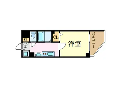 ベレーサ金山(1K/3階)の間取り写真