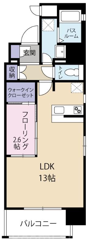 ネストピア博多駅前III(1LDK/9階)の間取り写真