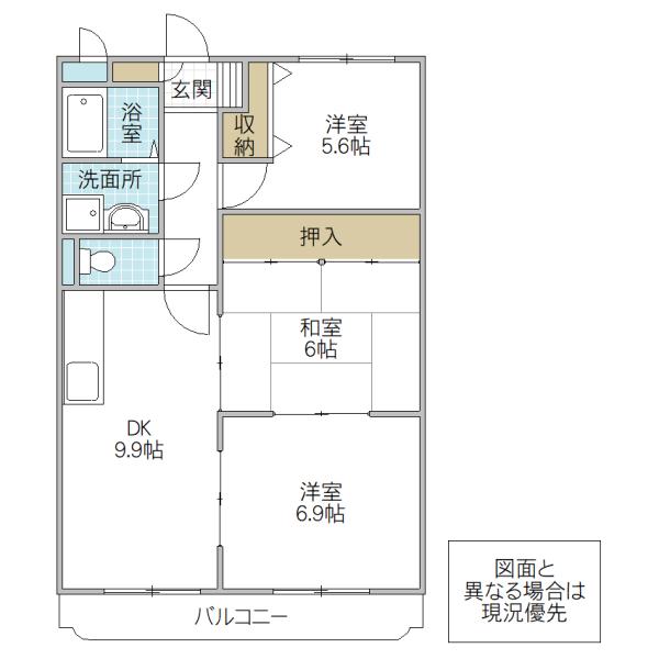 イーストコート・T(3LDK/3階)の間取り写真
