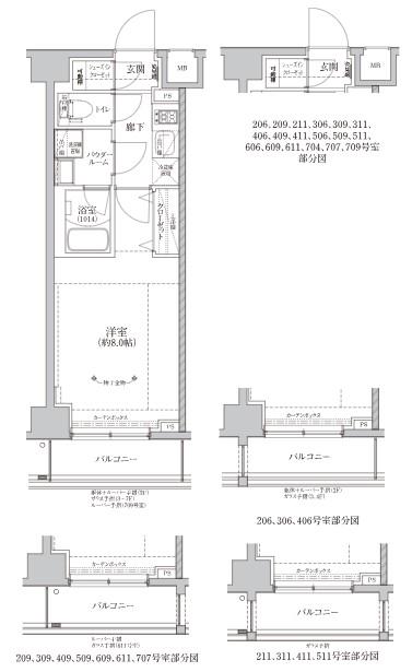 RELUXIA GRANDE川崎(1K/5階)の間取り写真