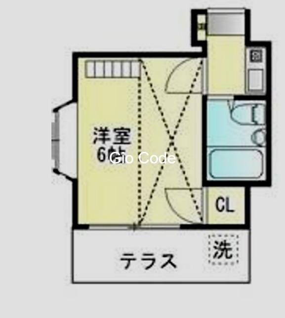 カーサルミナーレ(1K/2階)の間取り写真
