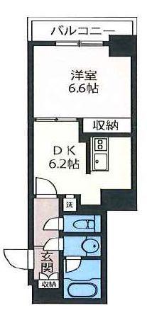 エスティメゾン神田(1DK/5階)の間取り写真
