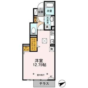 フロール パーク(ワンルーム/1階)の間取り写真