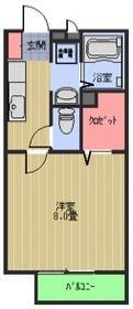 エクセルドミール B(1K/2階)の間取り写真