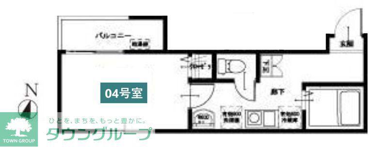MELDIA竹ノ塚III(1K/1階)の間取り写真