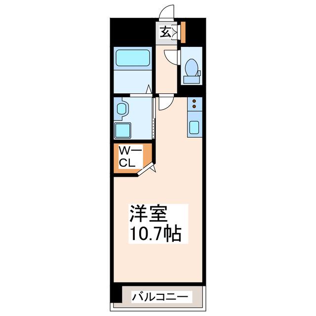 WING田崎(ワンルーム/5階)の間取り写真