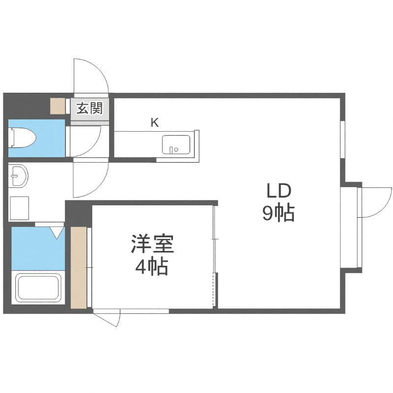  CREST (1LDK/1階)の間取り写真
