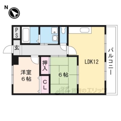 ウイングパレス東陽(2LDK/7階)の間取り写真