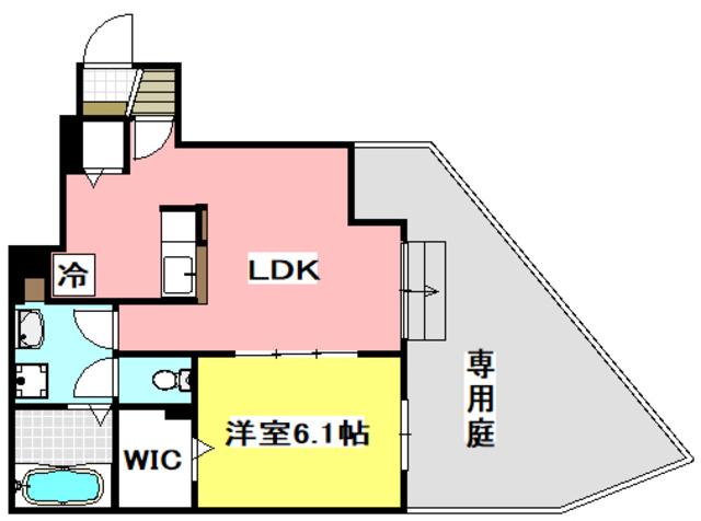 SALLIER(1LDK/1階)の間取り写真