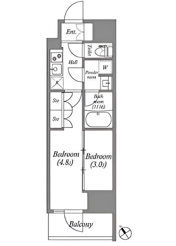 ACP RESIDENCE 西巣鴨(2K/6階)の間取り写真