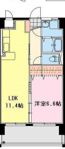 CONFORTO GRANDE(1LDK/2階)の間取り写真