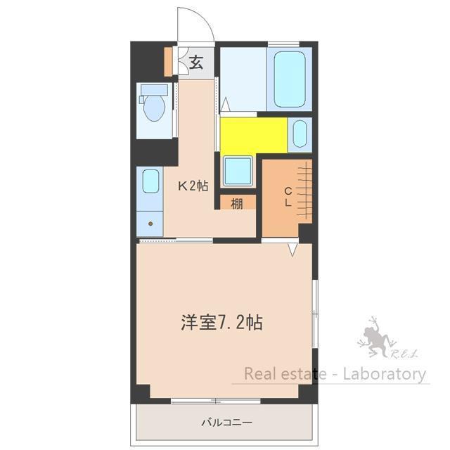 プリモサージュ神宮東(1K/1階)の間取り写真