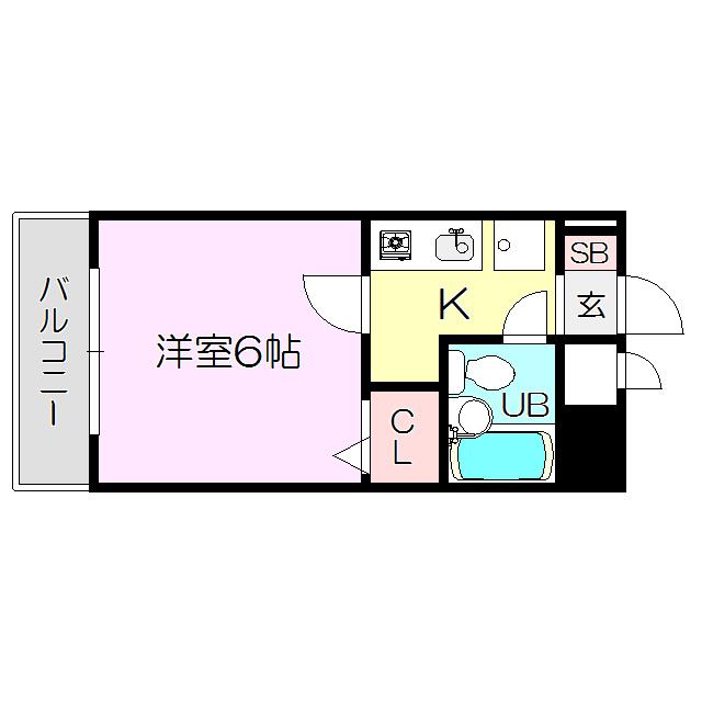 エスリード新大阪第3(1K/5階)の間取り写真