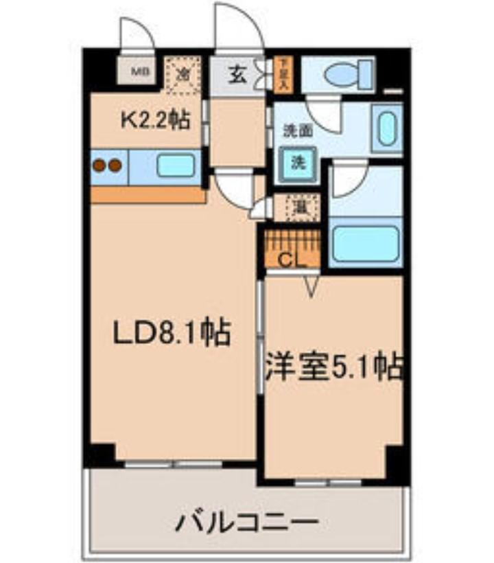 FS.幅下(1LDK/4階)の間取り写真