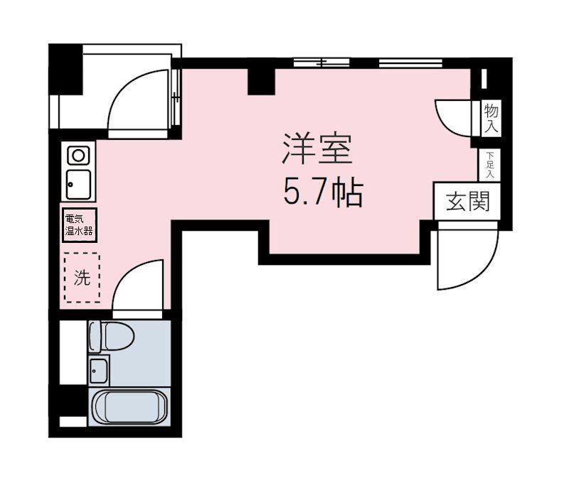 ライベストコート常盤台(1K/2階)の間取り写真