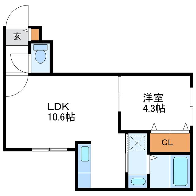 FORESTERIOR フォレステリア(1LDK/4階)の間取り写真
