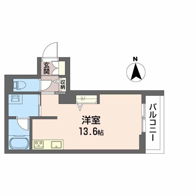 シャーメゾン月の杜(ワンルーム/2階)の間取り写真