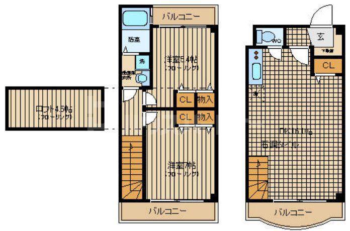 エクセレンテ(2LDK/3階)の間取り写真