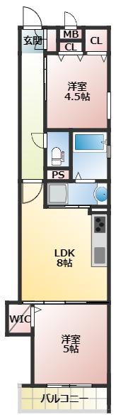 フォレストクリエオーレ宮前町弐番館(1SLDK/3階)の間取り写真