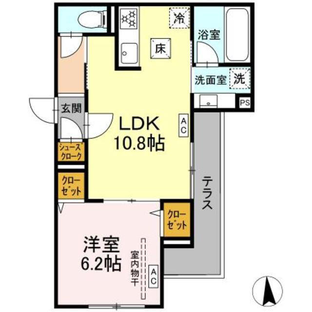 エスペリア栄町(1LDK/3階)の間取り写真