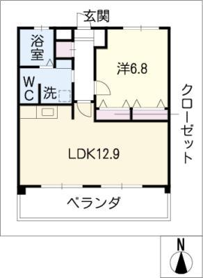 ルナ・ルーチェ(1LDK/3階)の間取り写真