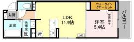 NOBLE TERRACE中山手(1LDK/2階)の間取り写真