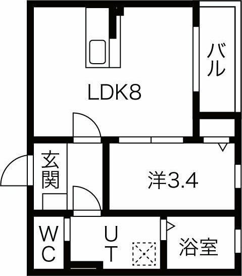 NAGOYA THE NAVYWOOD(1LDK/1階)の間取り写真