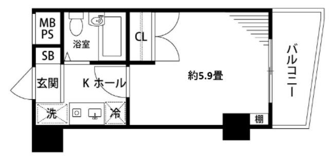 カテリーナ馬込(1K/3階)の間取り写真