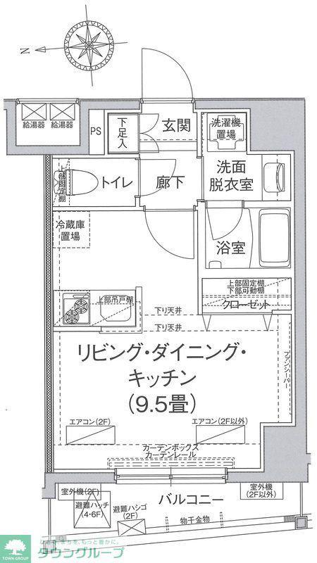 アイルイムーブル浅草(1K/7階)の間取り写真