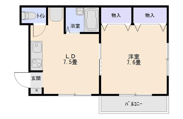たから壱番館(1DK/3階)の間取り写真