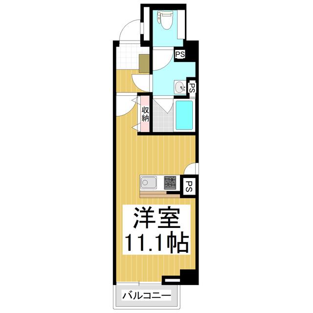 MS イースト(1K/2階)の間取り写真