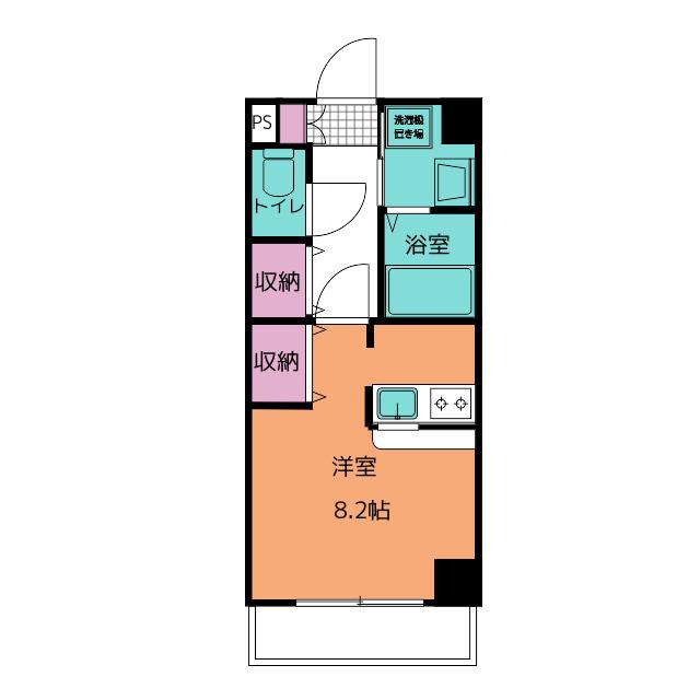 ステージ鵜の森(1K/5階)の間取り写真