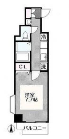 グリシーヌ葛西(1K/3階)の間取り写真