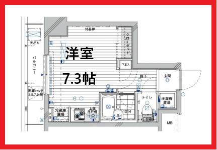 メインステージ錦糸町IV(ワンルーム/4階)の間取り写真