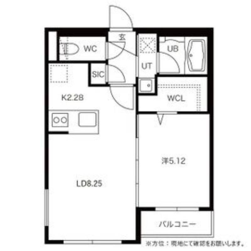 フェーラシュヴァル菊水(1LDK/2階)の間取り写真