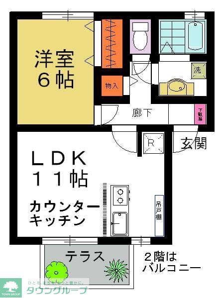 ムグンファ(1LDK/1階)の間取り写真