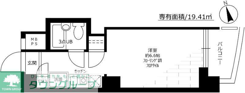 メインステージ中野弥生町(1K/4階)の間取り写真